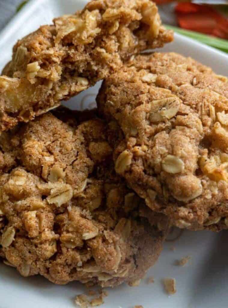 23 Easy Healthy Apple Cookies with Oats Cinnamon apple cinnamon oat cookies fresh from the oven