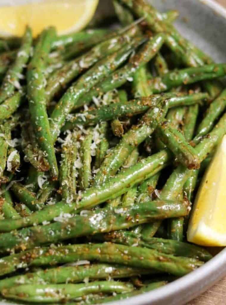 3 Quick Air Fryer Green Beans for Healthy Dinners green beans cooked until tender using healthy air fryer recipes