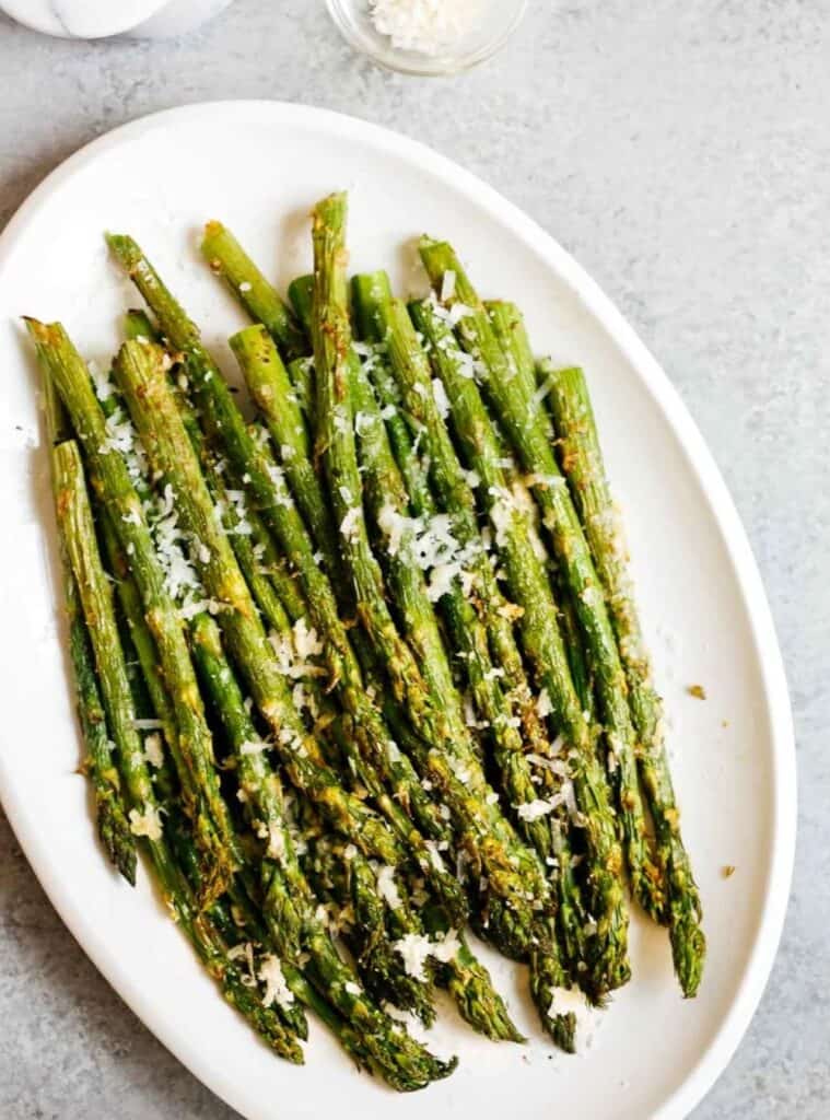4 Healthy Air Fryer Asparagus Recipe asparagus spears cooked evenly in the air fryer