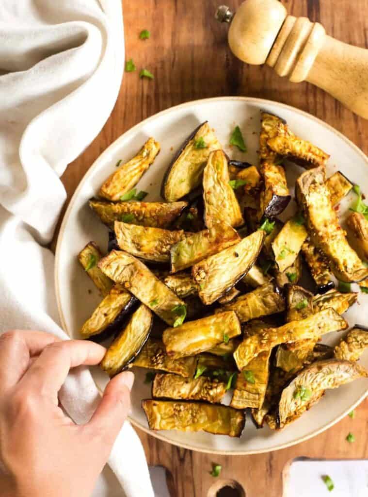 5 Easy Air Fryer Eggplant Crispy Golden Bites golden eggplant bites cooked until tender