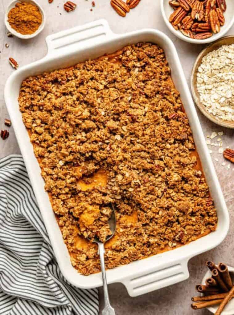 6 Easy Healthy Sweet Potato Casserole sweet potato casserole baked until tender